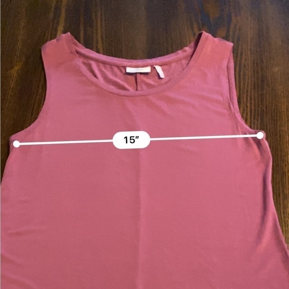 LOGO Layers Lori Goldstein Tank Top Tunic Pink Stretch Flowy Size Small - Picture 7 of 9